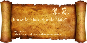 Naszádos Renátó névjegykártya