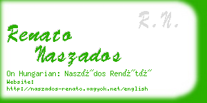 renato naszados business card